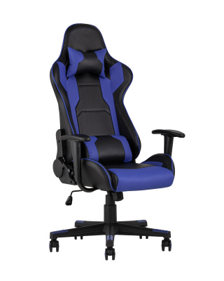 Кресло игровое TopChairs Diablo синее фото Кресло игровое TopChairs Diablo синее. Фото №2