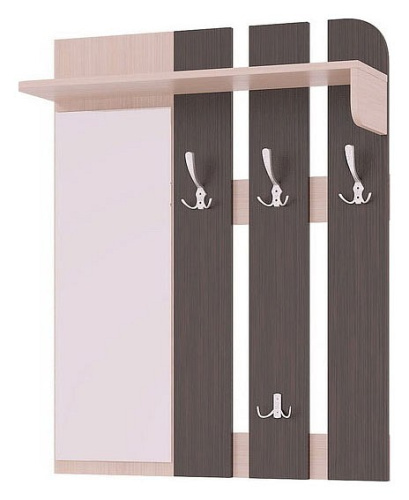 Аврора Вешалка дуб млечный/венге. Фото №1