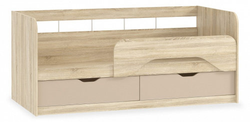 Акварель НМ 039.04 М1 Кровать Капучино, Дуб Сонома. Фото №1