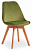 Стул Secret De Maison TULIP SOFT (mod. 74) вельвет/дерево , 54 х 47 х 83 см , зеленый (HLR 54)/натуральный (поставляется по 4 шт)