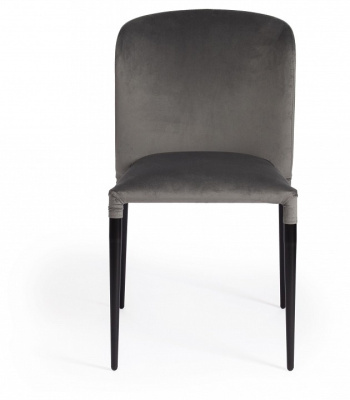 Стул ALVOR (mod. 715) ткань/металл, 48х65х86 см, высота до сиденья 51 см, серый barkhat 26/черный (поставляется по 4 шт). Фото