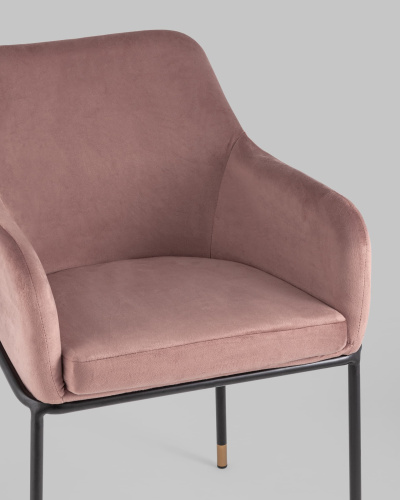 Стул Сандра велюр пыльно-розовый. Фото №9