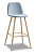 Барный стул 350B голубой/дерево