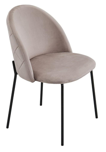 Стул C-962 бежевый/матовый черный. Фото №1