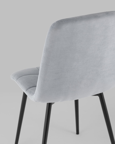 Стул Oliver велюр светло-серый. Фото №8