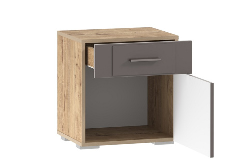 Тумба прикроватная Livorno НМ 013.62 Софт Графит, Дуб бунратти. Фото №2
