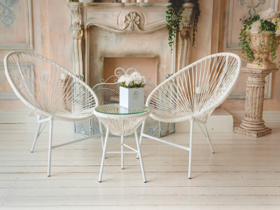 Комплект садовый  "Акапулько", цвет: белый. Фото