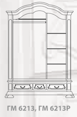 Шкаф для платья и белья Босфор-Люкс ГМ 6213Р. Фото