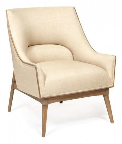 Кресло Secret de Maison BELLAVISTA ( mod. 20-37)  красное дерево/ткань хлопок, 76*85*94 см, Античный дуб/ткань бежевая, ткань FP 028. Фото №1