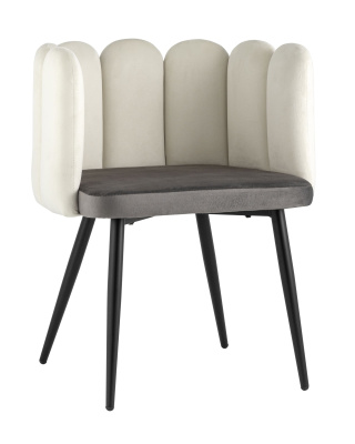 Кресло Карнавал бежевое/темно-серое фото Кресло Карнавал бежевое/темно-серое. Фото №2