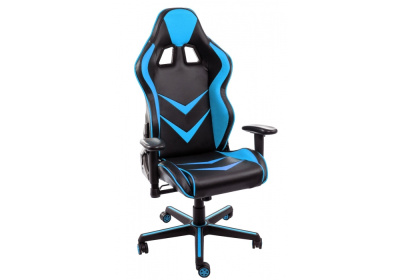 Стул Racer черное / голубое. Фото