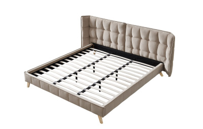 Кровать HUSK 8705 бежевая фото Кровать HUSK 8705 бежевая. Фото №4