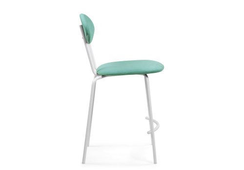 Барный стул Коумо катания аквамарин / белый матовый. Фото №3