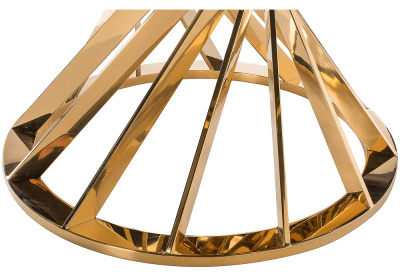 Стол стеклянный Twist gold / black. Фото №4